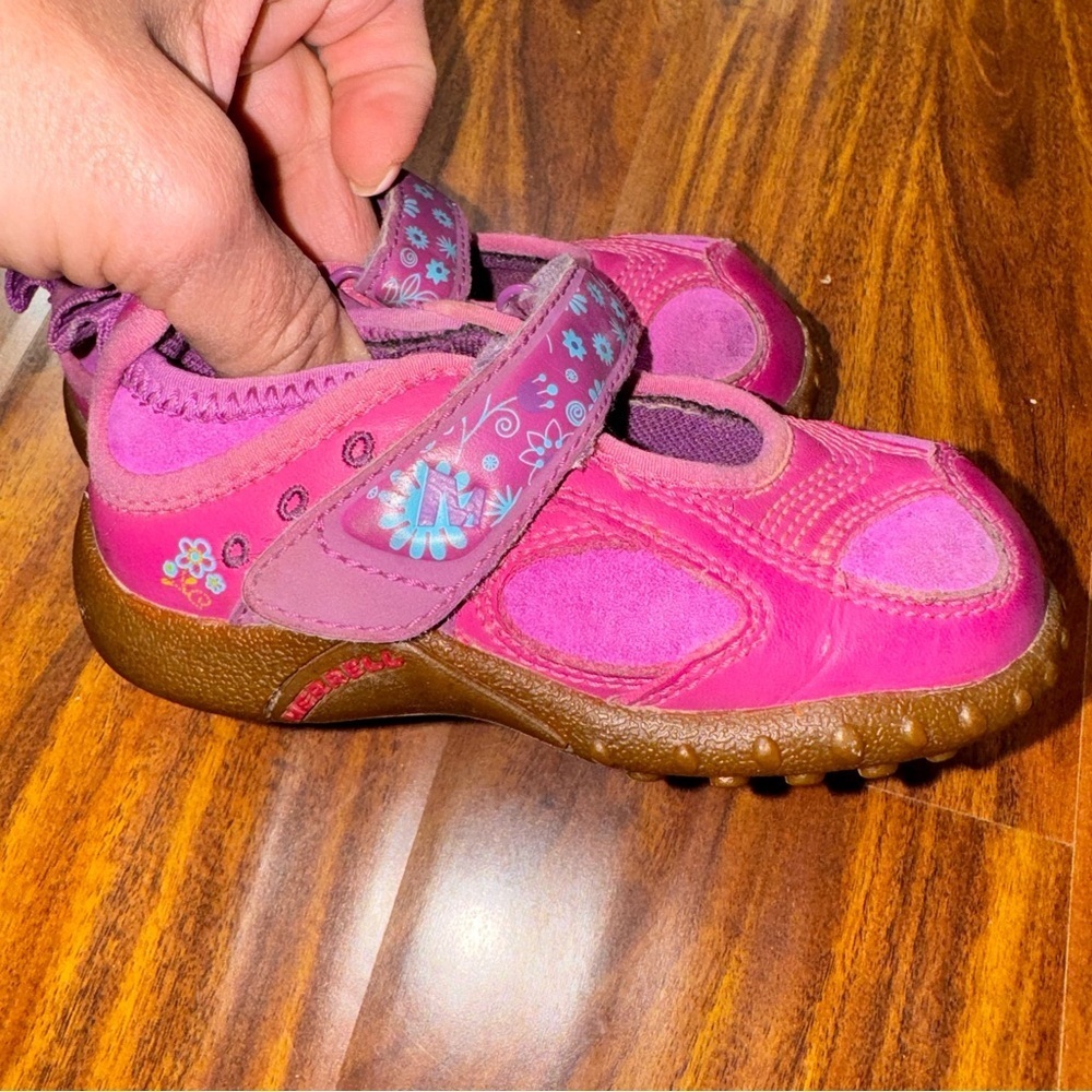 Merrell Pink and Brown Sneakers with Durable Rubber Sole